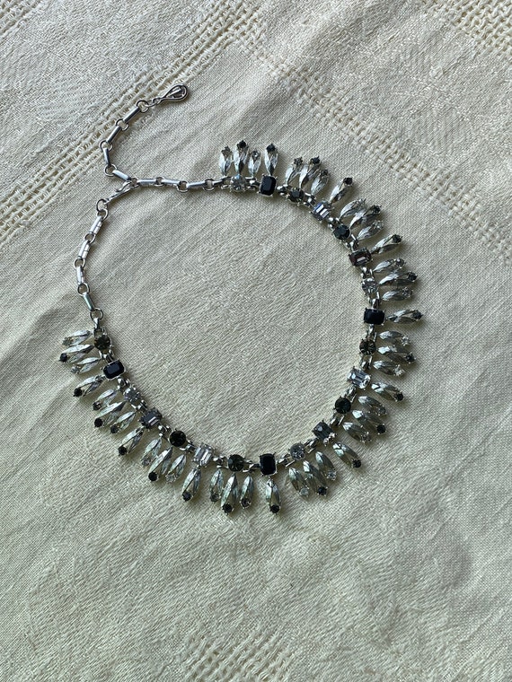 Vintage Signed Coro Silver Tone Choker Necklace - image 4