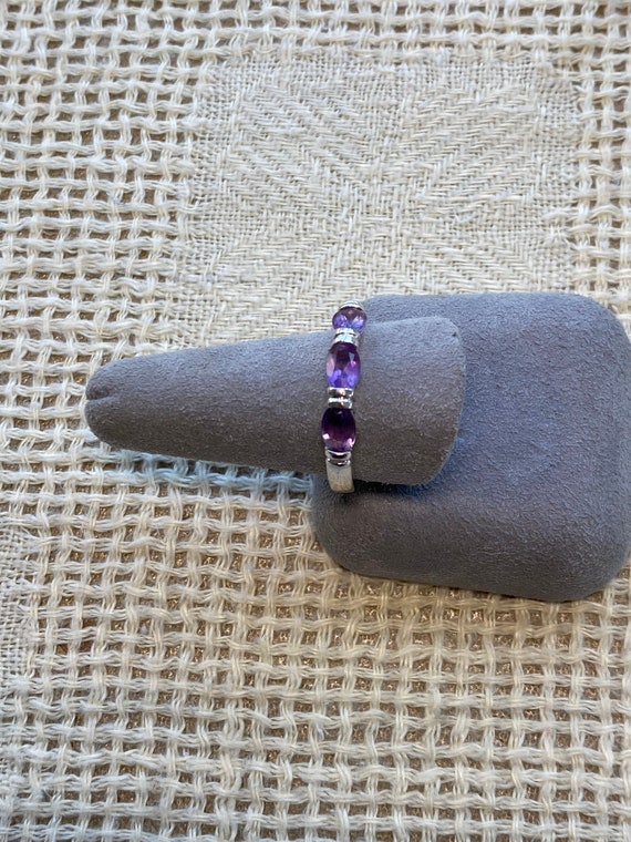 Sterling Silver and Amethyst Ring - image 8