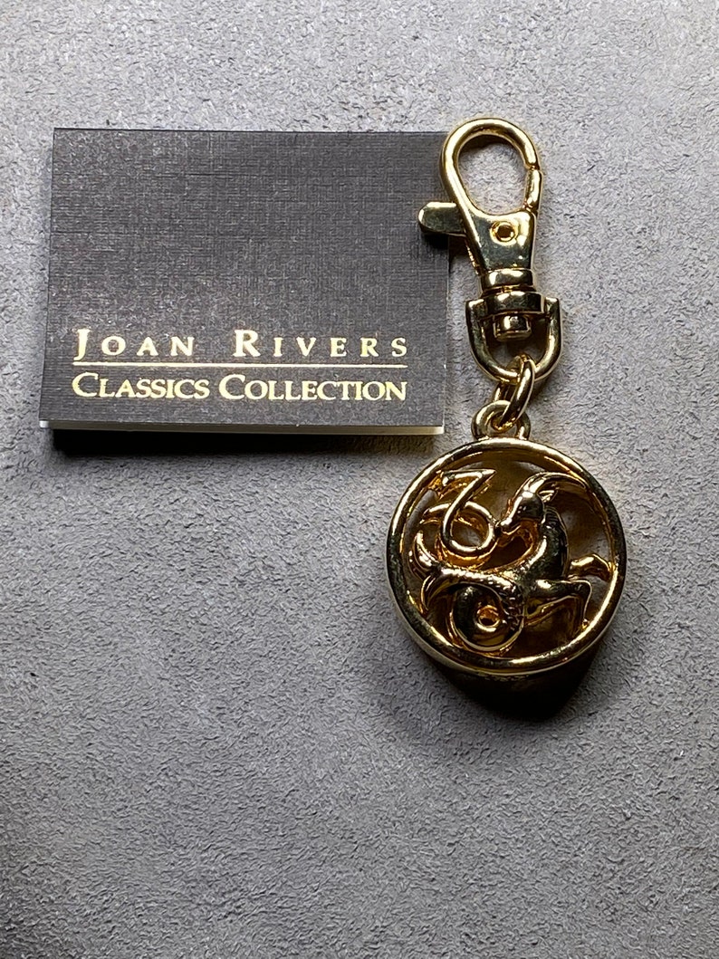 Signed Joan Rivers Zodiac Sign of the Goat Purse Charm Etsy
