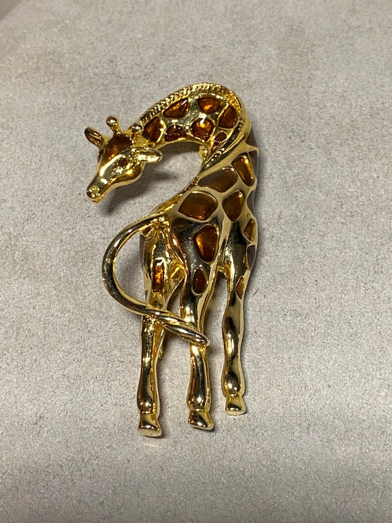 Vintage Giraffe Brooch - image 4