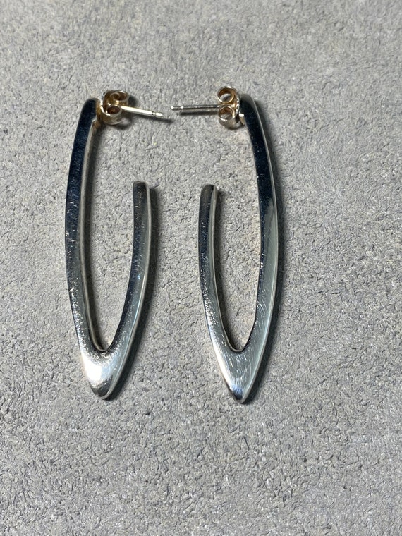 Vintage Milor Sterling Silver Pierced Earrings - image 4