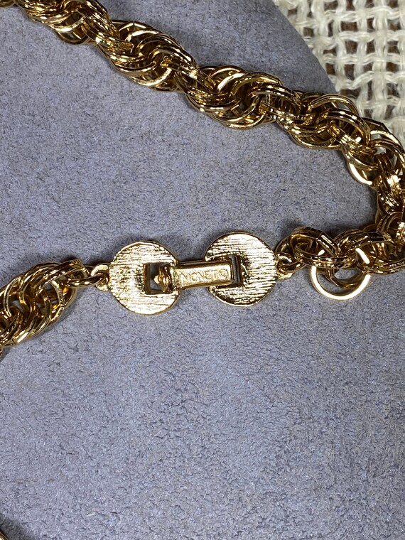 Monet Gold Tone Rope Necklace - image 3