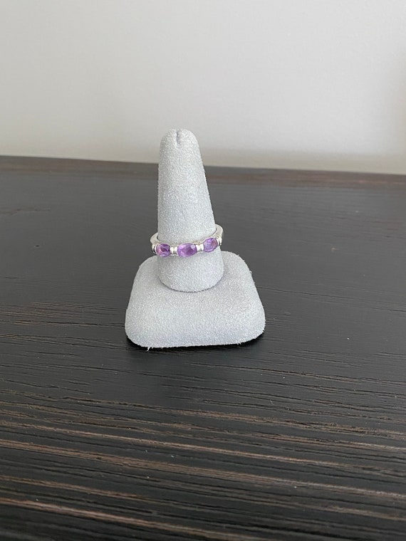 Sterling Silver and Amethyst Ring - image 1