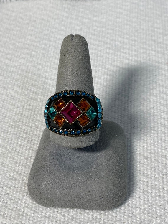 Heidi Daus Multi-Color Statement Ring - image 1