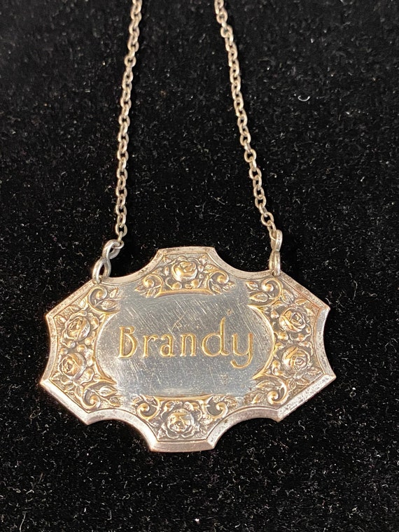 Silver Tone Name Pendant with "Brandy" Name Engra… - image 1