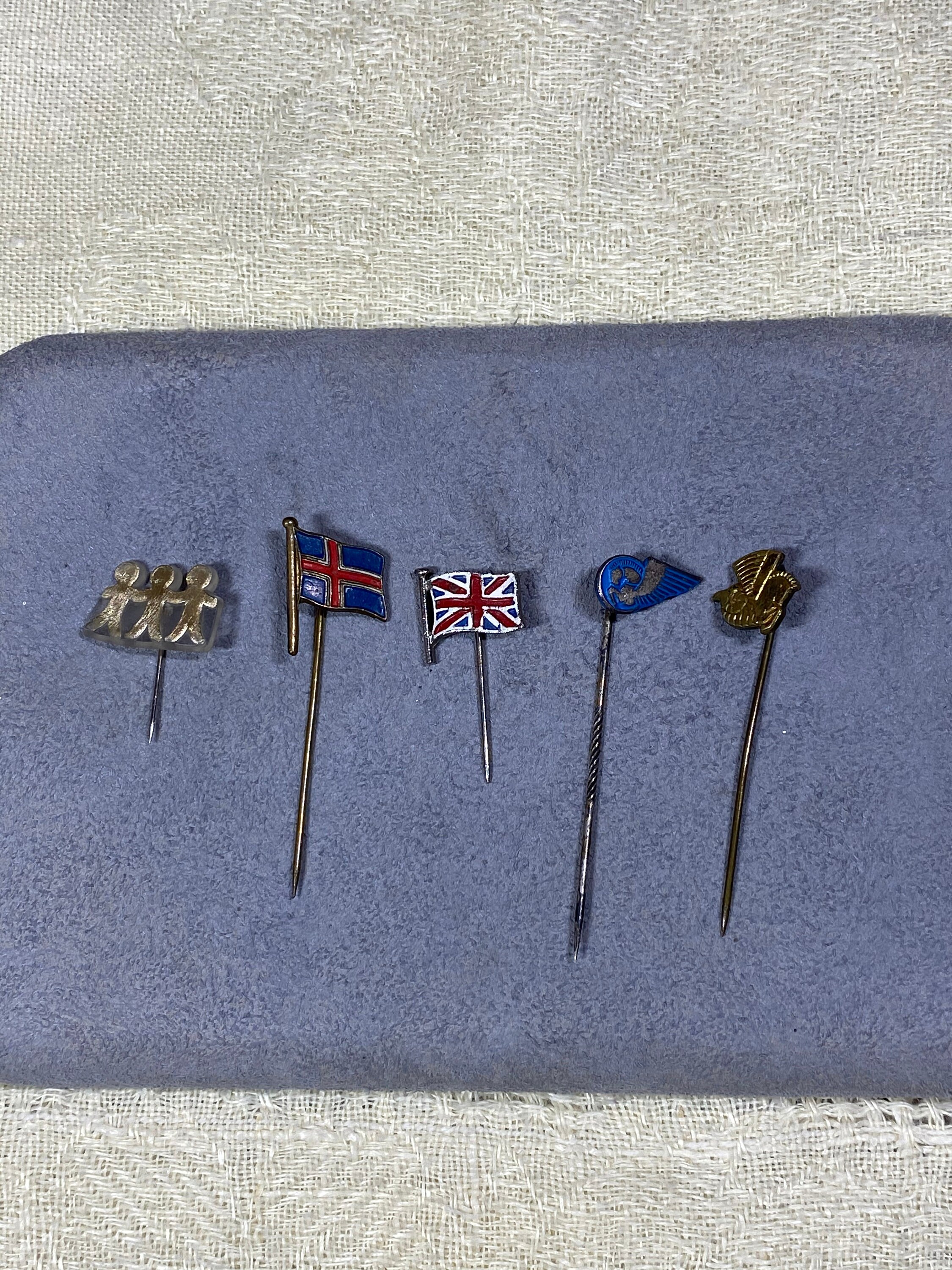FIVE Vintage Lapel or Stick Pins - See Description