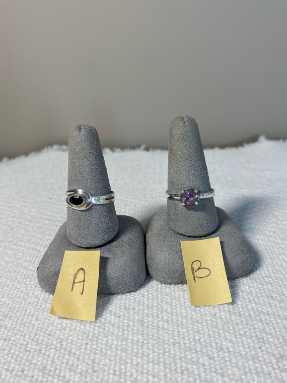 Choice of 2 Sterling Silver and Amethyst Rings