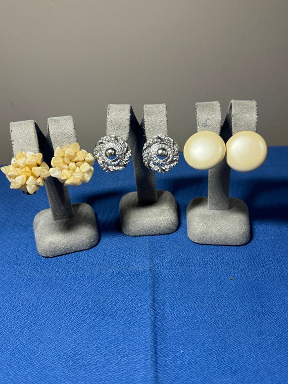 3 Pairs of Clip On Earrings From W. Germany - image 2