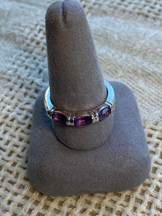 Sterling Silver and Amethyst Ring - image 9
