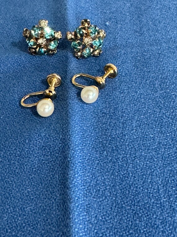 2 Vintage Pair of 12K Gold Filled Screw On Earrin… - image 5