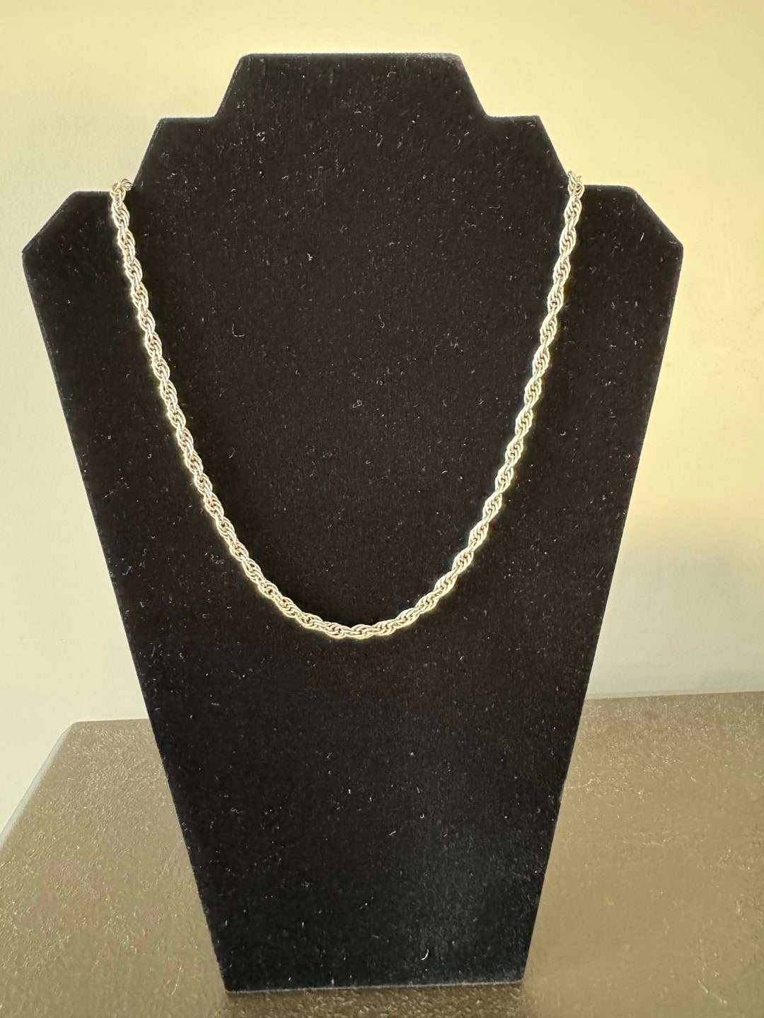 Vintage Sterling Silver Twisted Rope Neckchain - Etsy