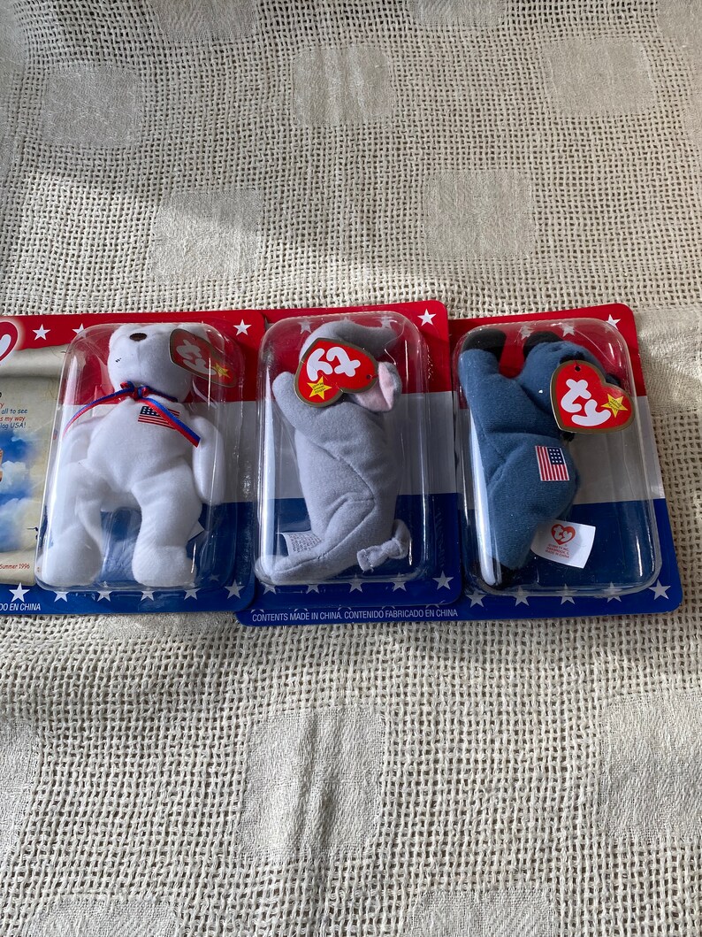 3 Ty Beanie Babies of the American Trio Series Etsy