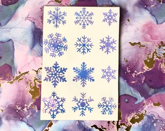 Holographic Snowflake Vinyl Decal Sheet