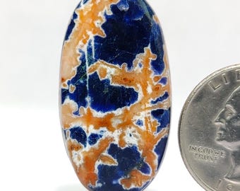 Natürlicher ovaler Sodalith-Cabochon, blauer Edelstein, loser Stein für die Schmuckherstellung, Designer-Cabochon