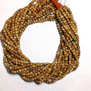 Natural Picture Jasper Smooth Round Beads Jasper Gemstone Beads For Jewelry Making