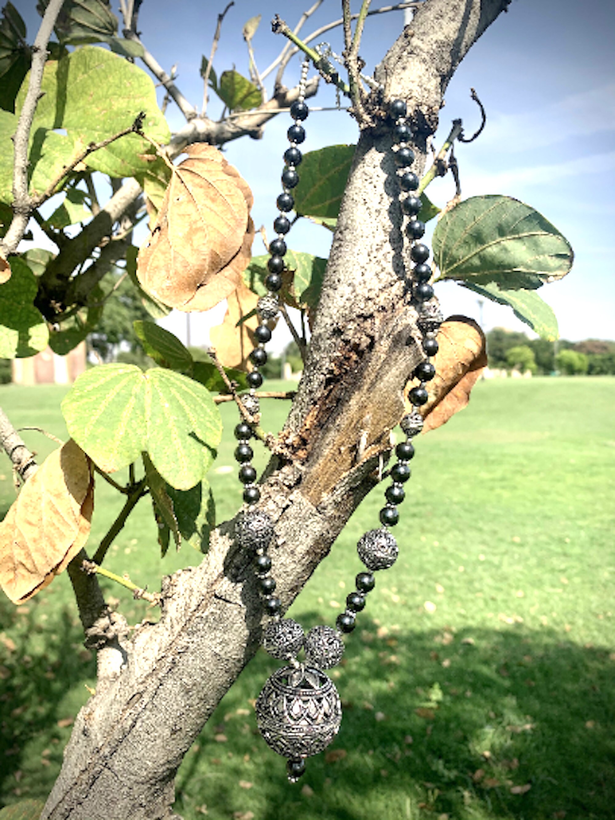 Beads Necklace Handmade Pendant Necklace 8mm Beads Etsy