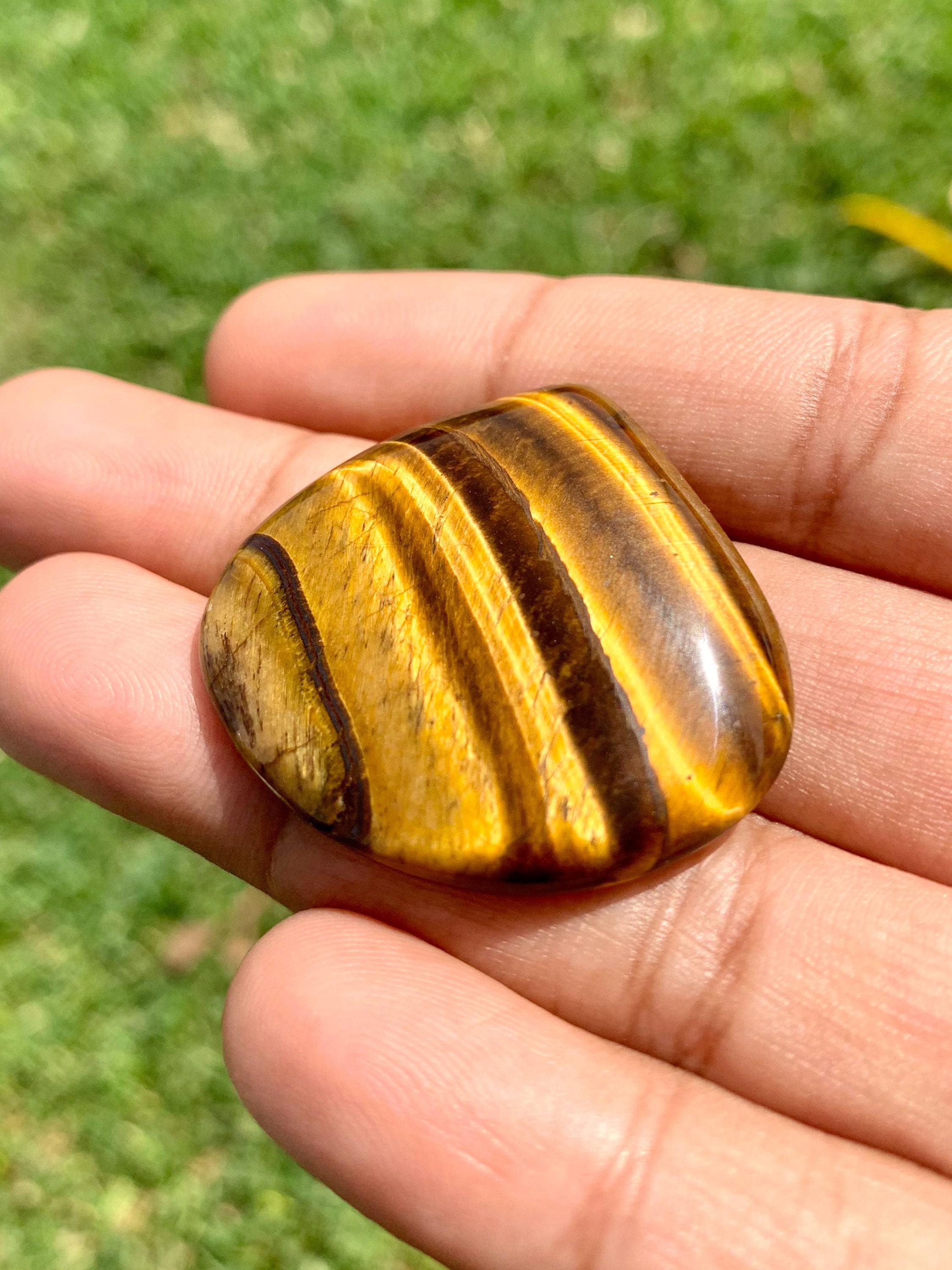 Ojo de tigre amarillo natural piedra preciosa suelta ojo de Etsy