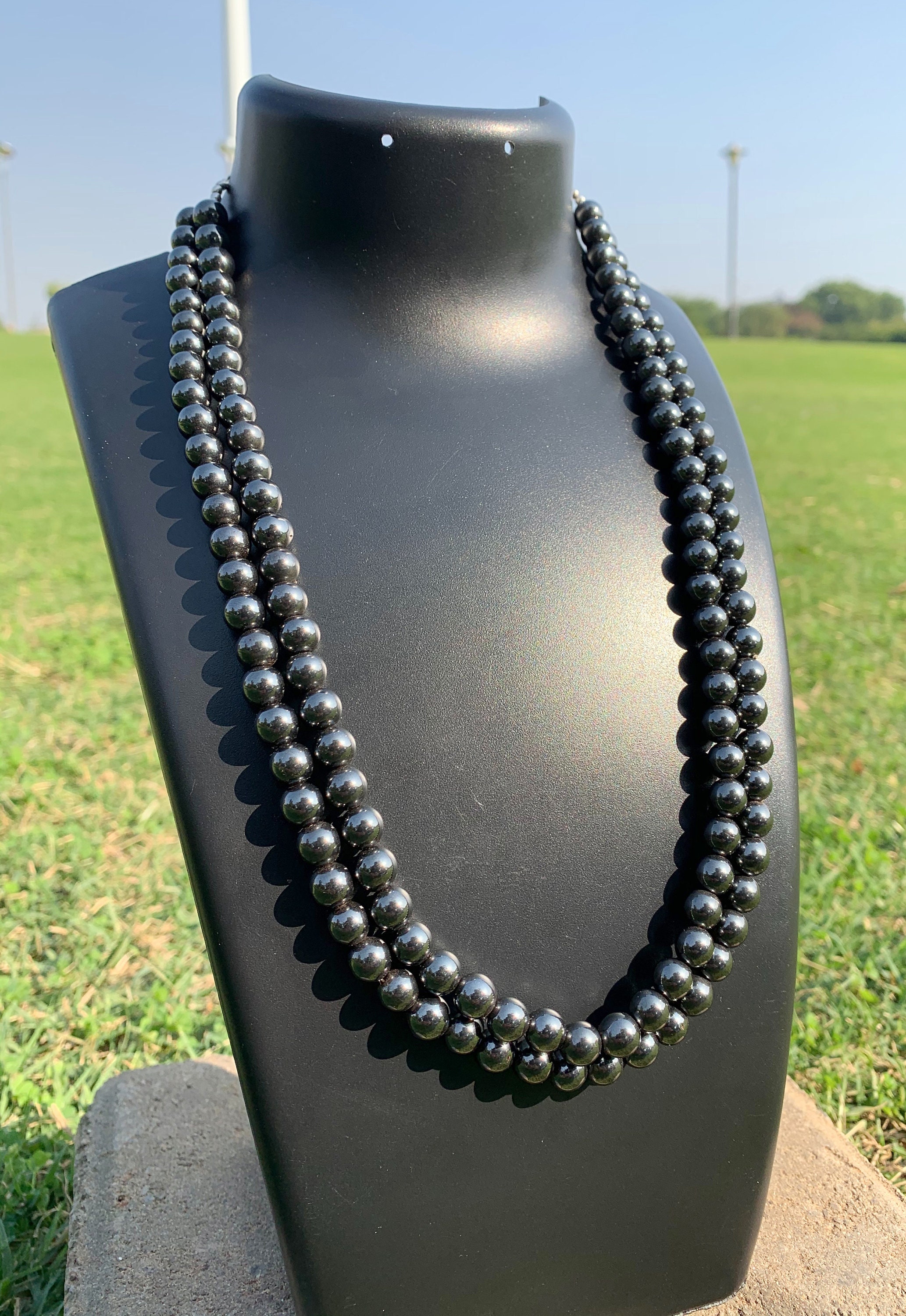 Beads Necklace 2 lines Beads Necklace Etsy