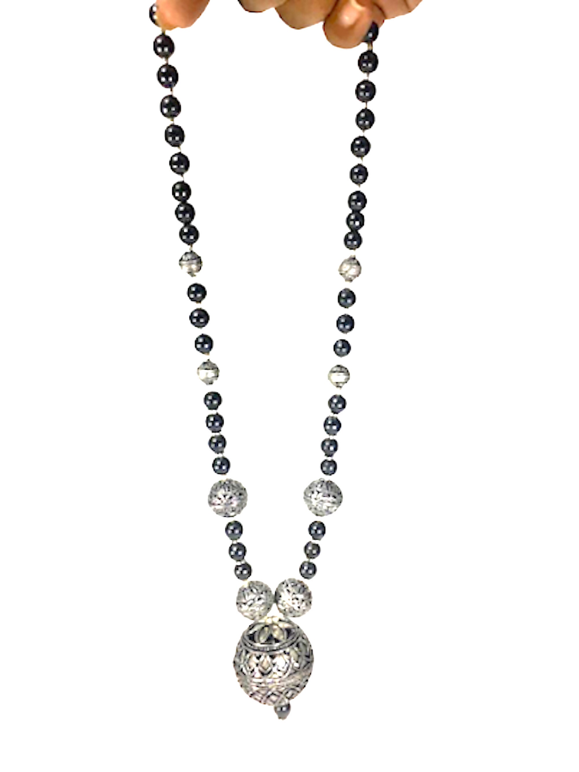 Beads Necklace Handmade Pendant Necklace 8mm Beads Etsy