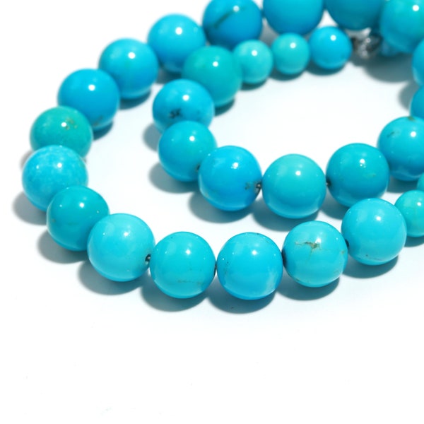 Natural Sleeping Beauty Turquoise Beads Rare Beads Round Shape Arizona Turquoise Beads 6-10mm