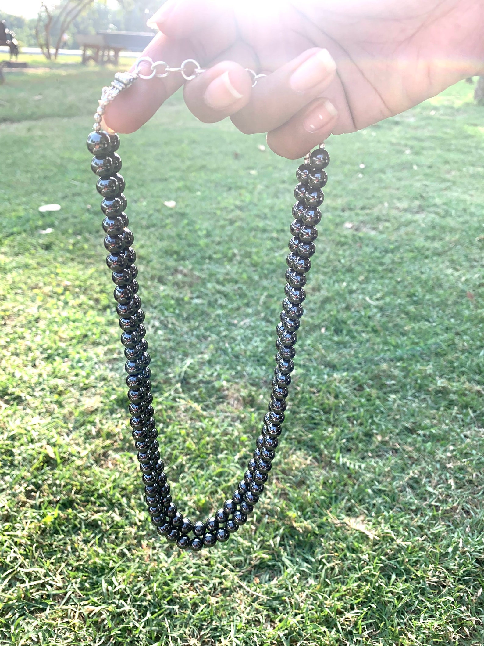 Beads Necklace 2 lines Beads Necklace Etsy