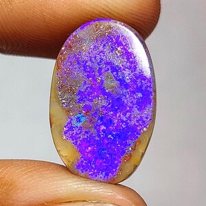 Natural Australian Opal With Amazing Blue Fire Doublet Australian Top Quality Oval Shape Loose Cabochon For Jewelry Making