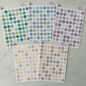 Colorful Dot Planner Sticker Sheet | Circle Planner Stickers, Bullet Journal Stickers, Scrapbook Stickers