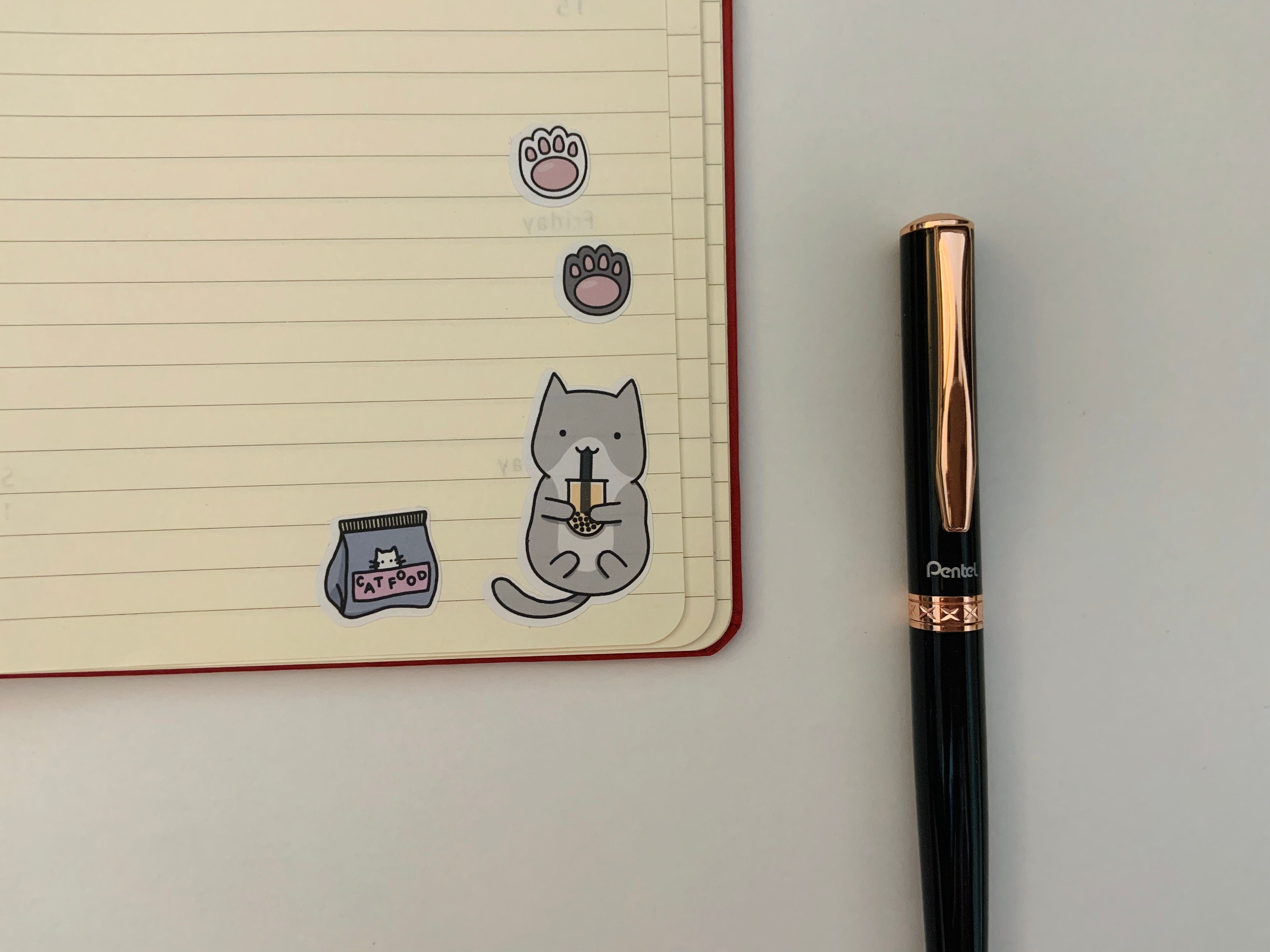Hungry Cats | Cute Cat Sticker Sheet, Planner Stickers, Bullet Journal ...