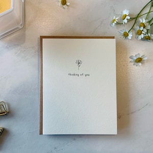 Denk an dich Karte | Florale Grußkarte | Minimalistisch