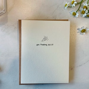 Jij hebt het gek gedaan! kaart | Gefeliciteerd kaart | Gefeliciteerd cadeau | Minimalistisch