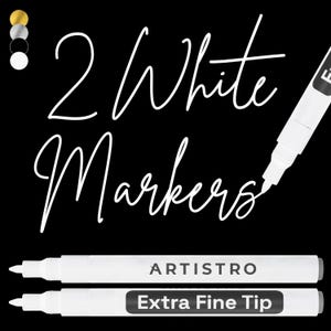 2 stylos peinture acrylique blanche pointe extra fine pour peinture rupestre céramique bois verre pneu plastique, marqueurs tissu marqueurs peinture, 0,7 mm