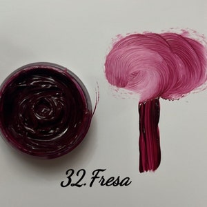 ALVA & GO Heat Set Paint, 5 ml Farbe 32. Erdbeere (Fresa)