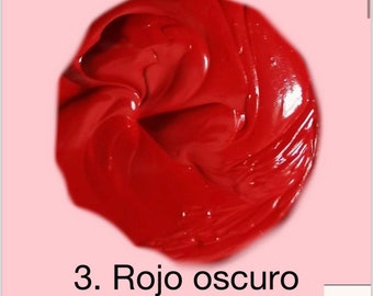ALVA & GO Heat Set Paint, 5 ml couleur 3. ROUGE foncé (Rojo Oscuro)
