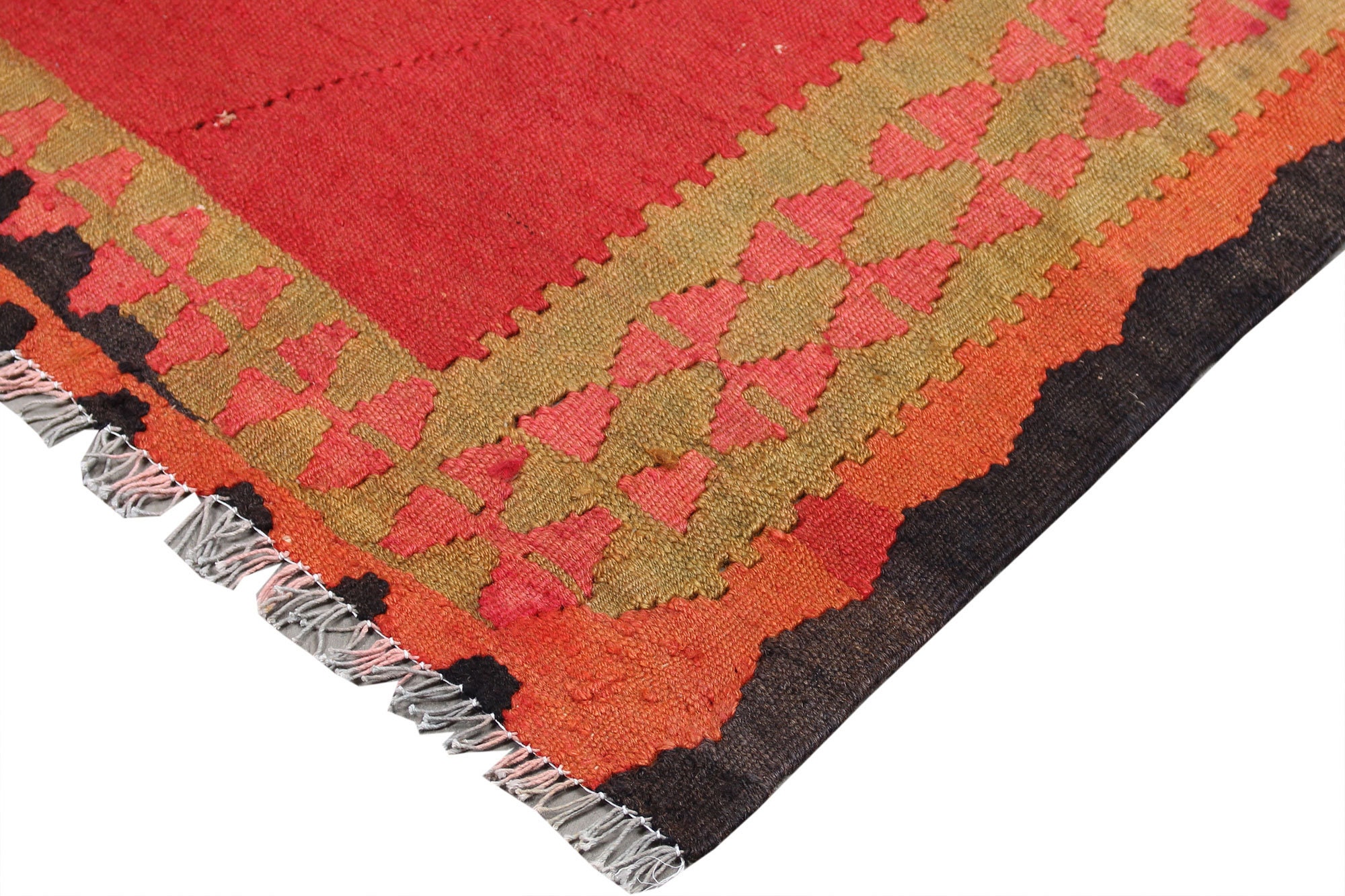 Large Kilim Area Rug 5x12 Rug Orange Kilim Rug 5'4 X Etsy