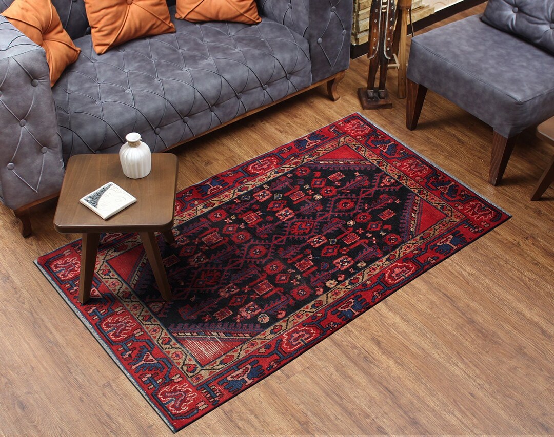 Persian Rug 3x5 Handmade Small Kitchen Rug Rugs for Bedroom Etsy