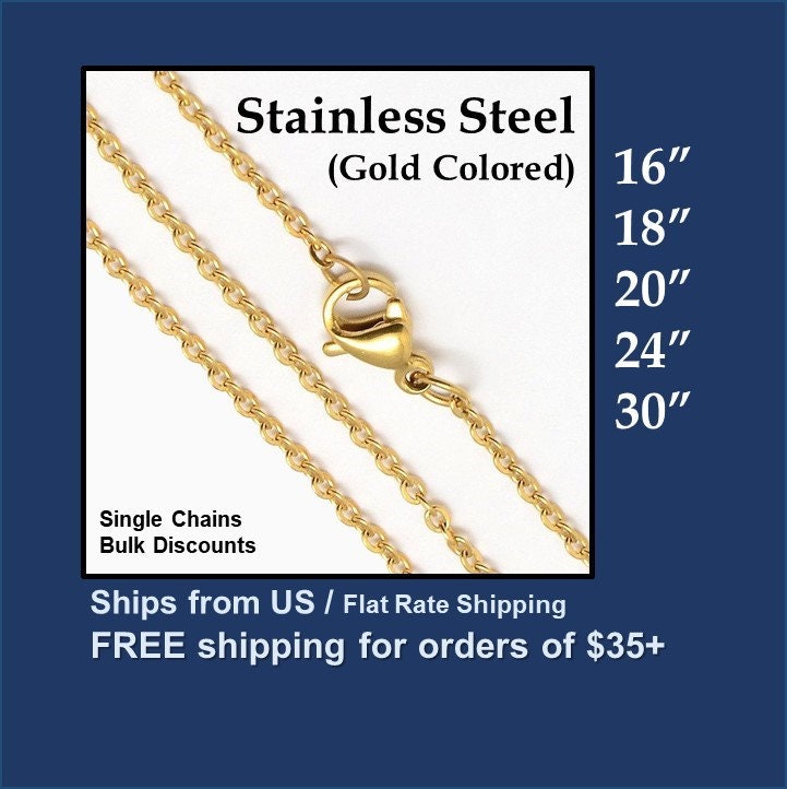 24inch Gold Rope Chain 5mm 