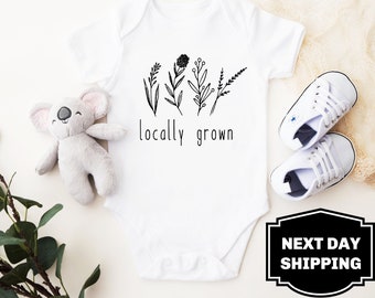 Locally grown baby onesie®- Minimalist onesie®- Hipster baby clothes- Boho minimalist style- Vegan baby- Modern baby- Baby shower gift- Baby