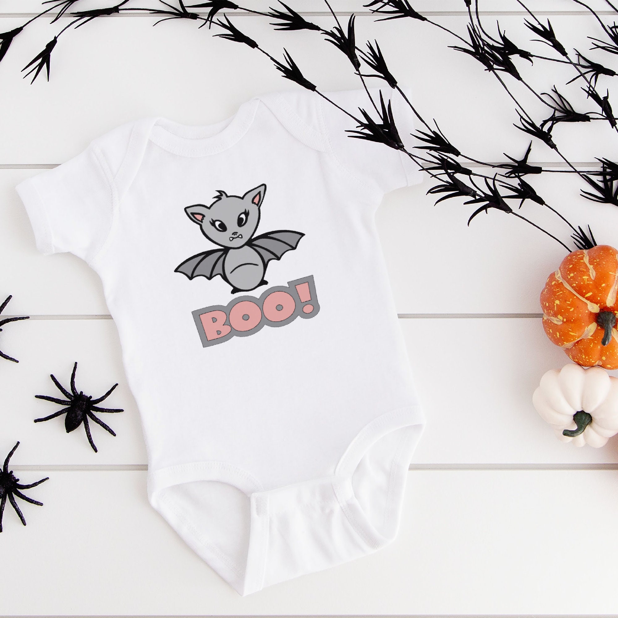 Boo Baby Bat Onesie® Halloween Baby Bodysuit Baby Bat Etsy UK