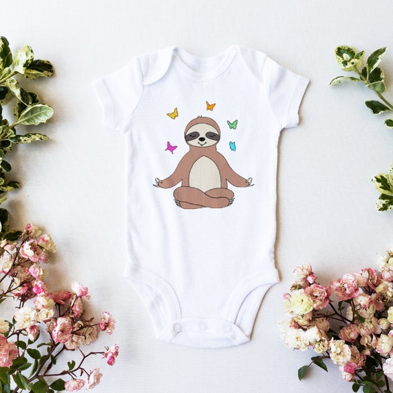 Sloth Yoga Baby Onesie Moon Sloth Zen Baby Yoga Baby Namaste Sloth Baby Shower Gift Newborn Gift Boy Sloth Girl Sloth Zen Sloth Etsy UK