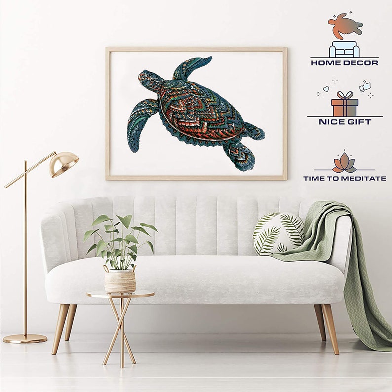 NatoCraft Wooden Jigsaw Puzzles Sea Turtle Aesthetic ...