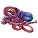 NatoCraft Premium Wooden Jigsaw Puzzle, Octopus Wooden Puzzles for Kids and Adults, Unique Games for Family Timing, Colorful Octopus 