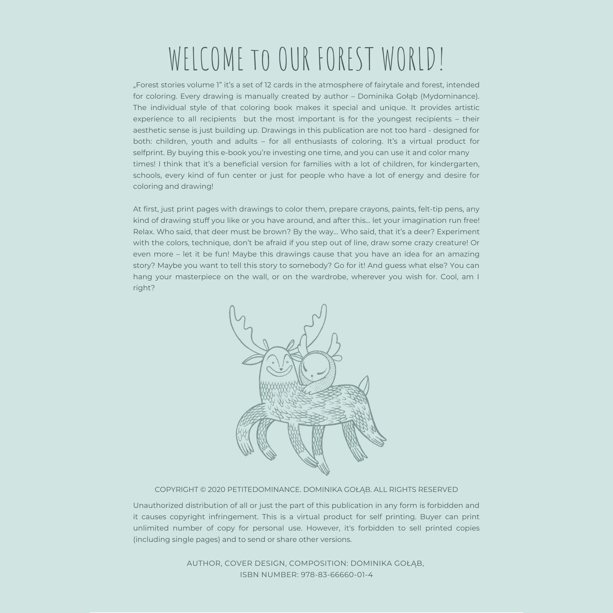 Printable Coloring Book Forest Animals Vol. 1 - Etsy