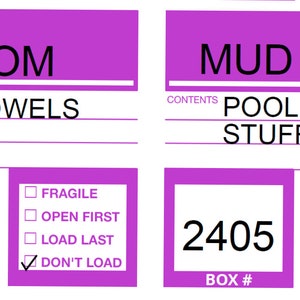 PRINTABLE MOVING LABELS Blank / Create Your Own - Etsy