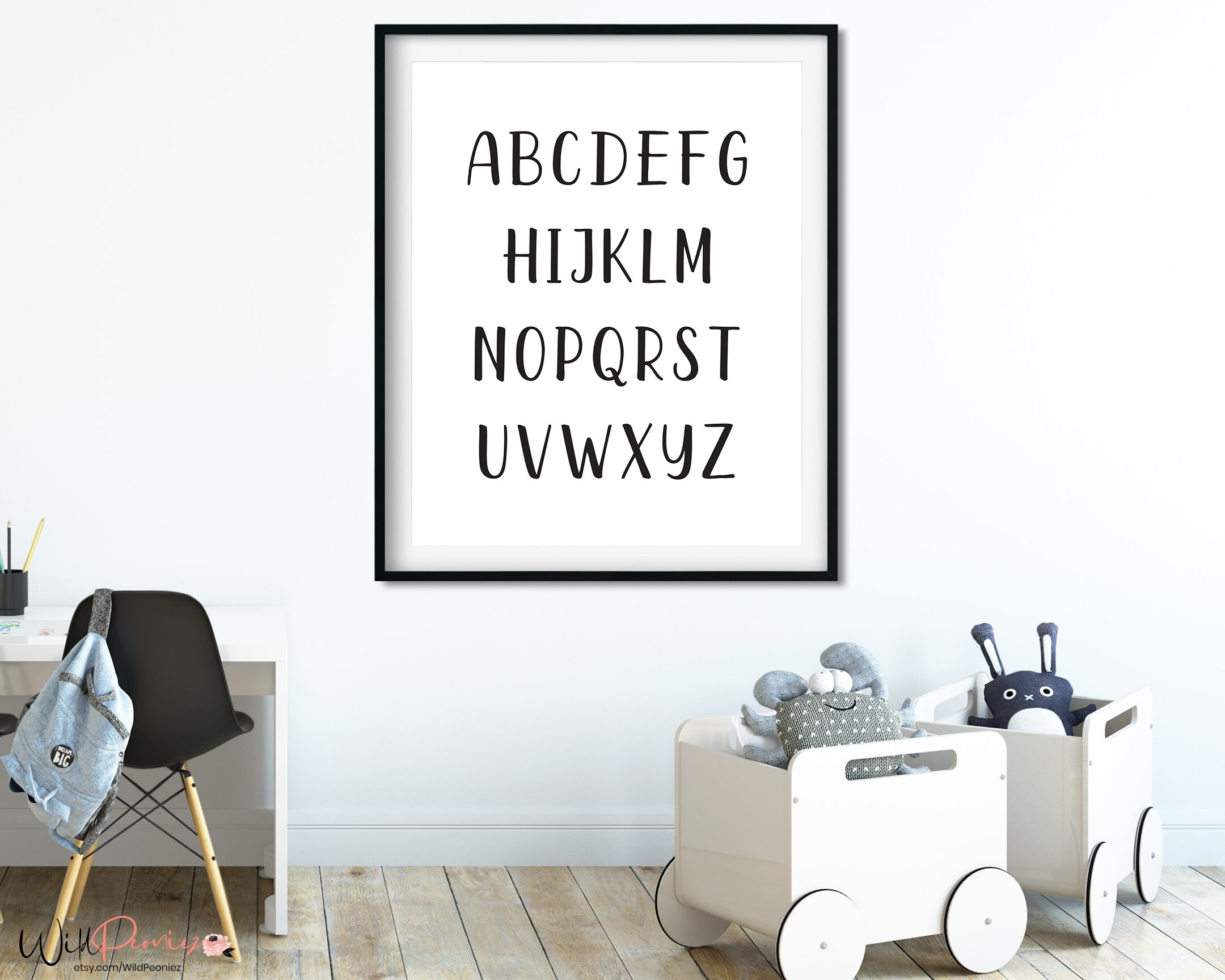 Alphabet Wall Art, ABC Printable, ABC Printable Wall Art, Nursery Wall ...