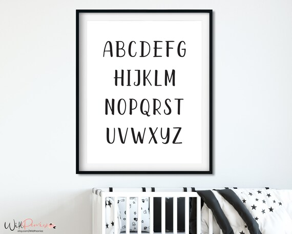 Alphabet Wall Art ABC Printable ABC Printable Wall Art | Etsy