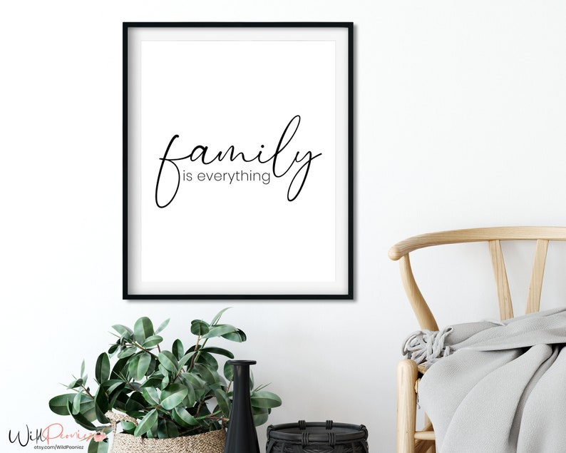 Family is Everything Wall Art Printable Family is Everything Etsy