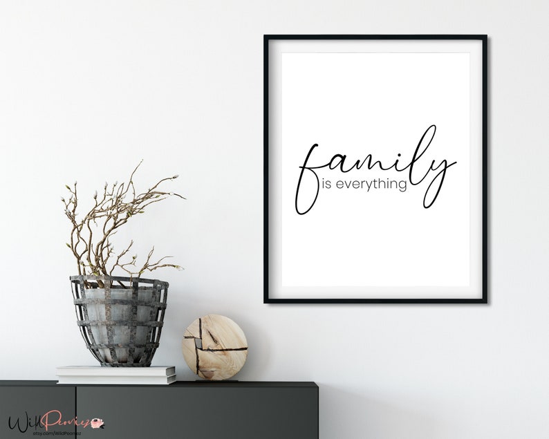 Family is Everything Wall Art Printable Family is Everything Etsy