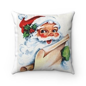 Spun Polyester Square Holiday Pillow Case Christmas Holiday Rose