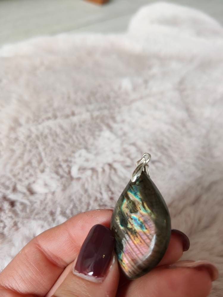 Pendentif Spectrolite Striée