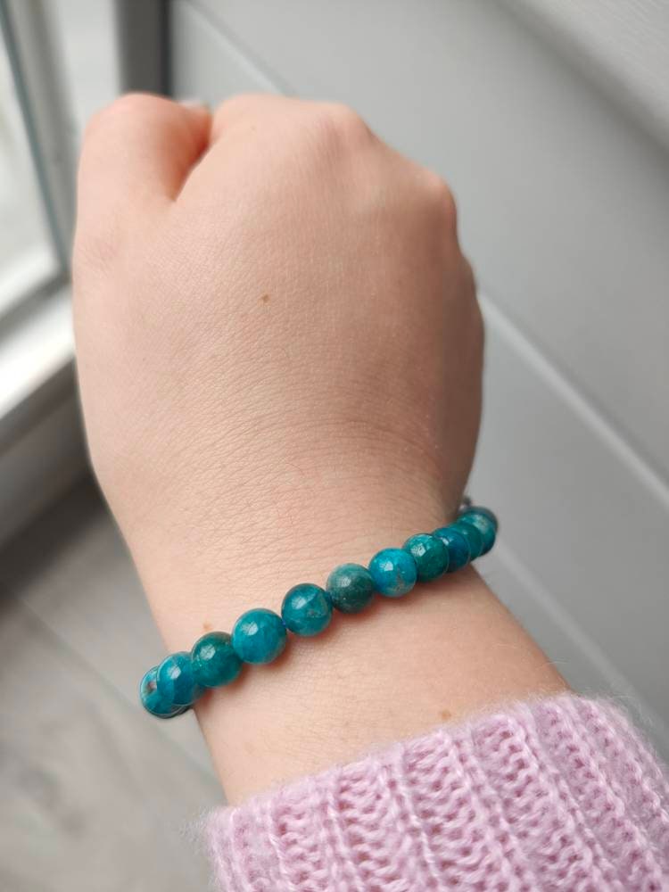 Bracelet Apatite Bleue 6mm